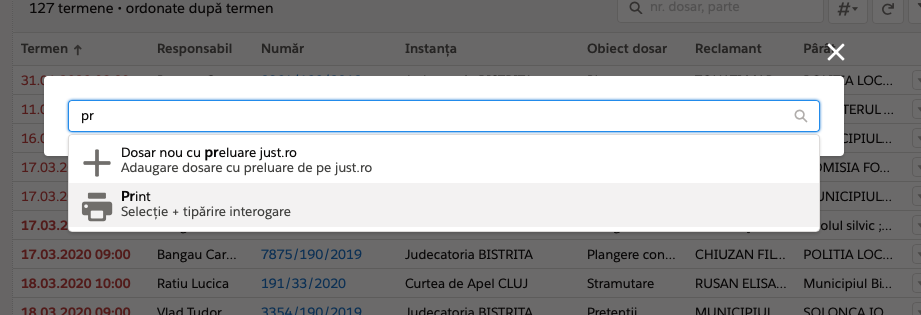 comenzi rapide