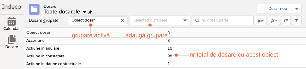 Dosare grupate